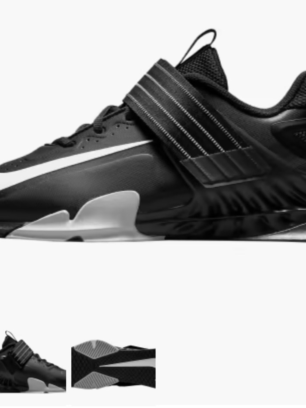 Nike Women’s Black and White Athletic Training Shoes with Strap